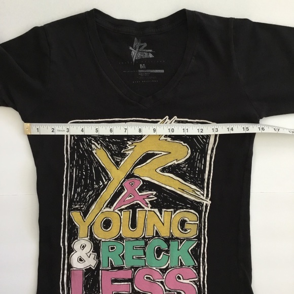 Young & Reckless T Shirt Black Short Sleeves Size M - Picture 5 of 6